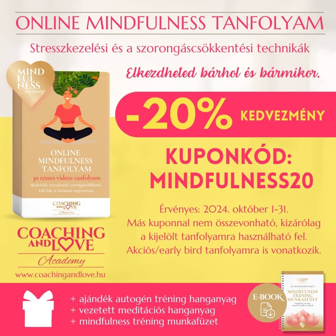 Online Mindfulness Tanfolyam 20% kedvezmény